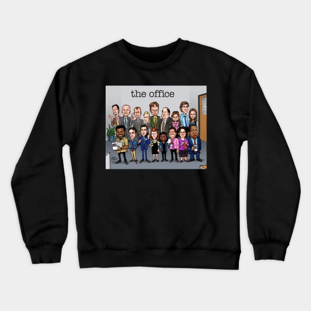 Cast of The Office Crewneck Sweatshirt by Jimmy’s Cartoons